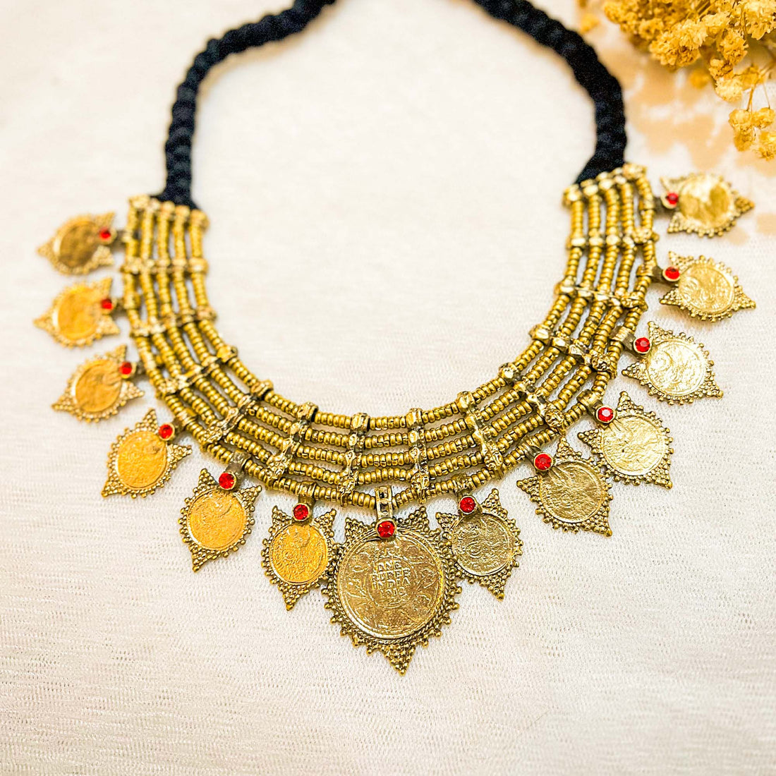 Antique Gold Coin Choker